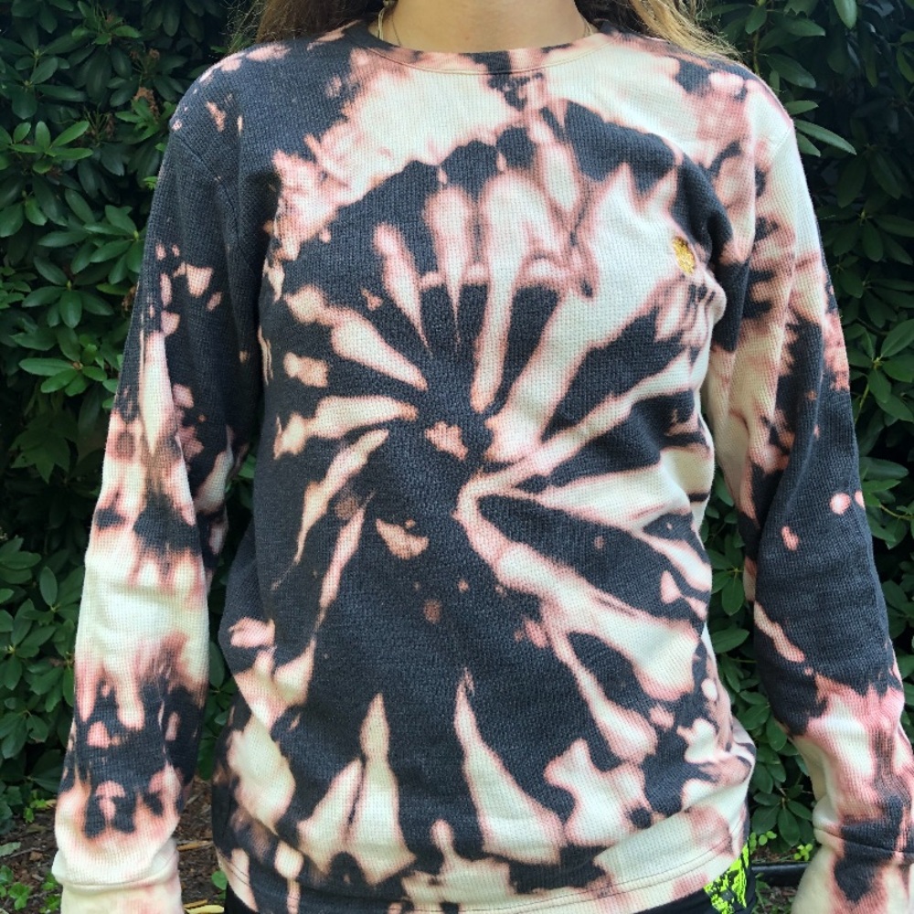 Polo Bleach dyed  long sleeve